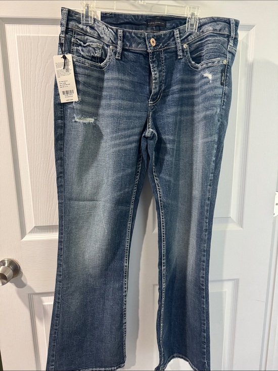 Silver Jeans Denim - Silver Jeans Women's Washed Blue Boot Cut Jeans